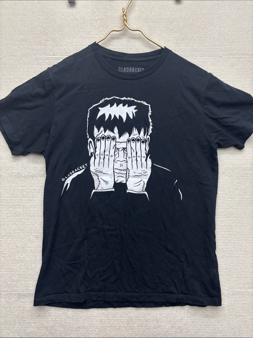 Gladracket | small Black Graphic Crewneck T-Shirt